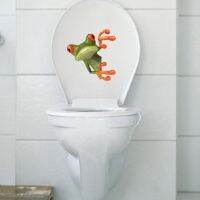 【CC】❉℡  Wall Sticker Frog Car Toilet Lid Cover Decal Supplies -15