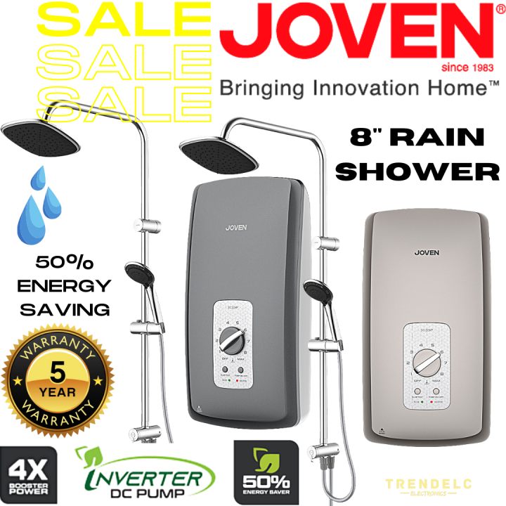 JOVEN INVERTER SILENT DC PUMP INSTANT WATER HEATER WITH RAIN SHOWER ...