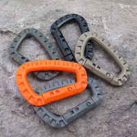 zuoyingdu064194 5pcs ปีนเขาหัวเข็มขัด Snap คลิปพลาสติกตะขอปีน carabiner D รูปร่าง