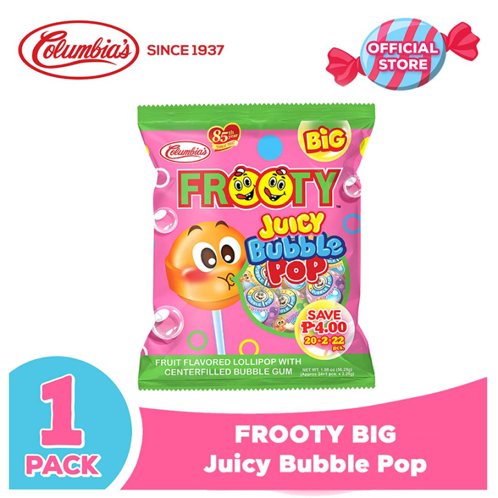 Columbia Candies: Frooty Big Juicy Bubble Pop | Lazada PH