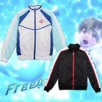 （ใหม่）อะนิเมะฟรี! แจ็คเก็ต U Nisex เสื้อกันหนาวหมวก Iwatobi ว่ายน้ำคลับ Haruka Nanase กีฬาสวมใส่สำหรับผู้ชายผู้หญิงโรงเรียนมัธยม U Nisex เครื่องแต่งกายคอสเพลย์