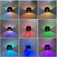 โคมไฟแบ็คดรอปเป่าลม Led BSIDE Rgb ไฟตกแต่งที่ทันสมัยสำหรับห้องนั่งเล่นข้างเตียงนอนทางเดิน (สีสันพร้อมรีโมทคอนโทรล)