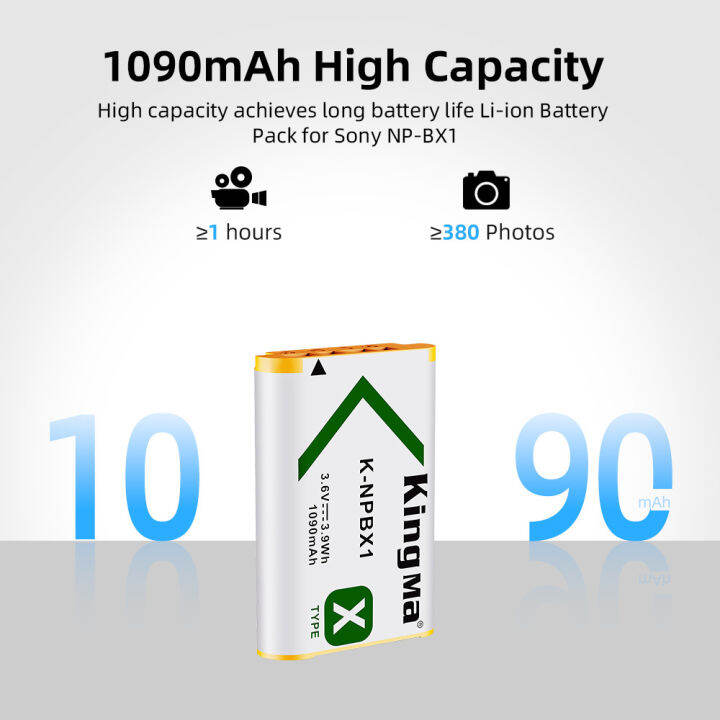 kingma-sony-np-bx1-1090mah-battery-and-lcd-dual-charger-kit-for-sony-rx100-m7-m6-m5-m4-m3-m2