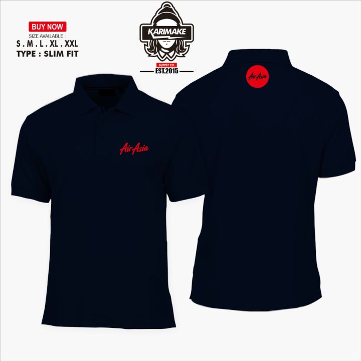 เสื้อโปโล-แขนสั้น-พิมพ์ลายโลโก้-karimake-asia-air-สําหรับผู้ชาย