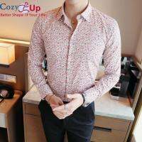 Cozy Up Men Shirt Baroque Fancy Shirts Club Outfits Luxury Mens Floral Shirts Royal Fashion Long Sleeve Camisa Masculina