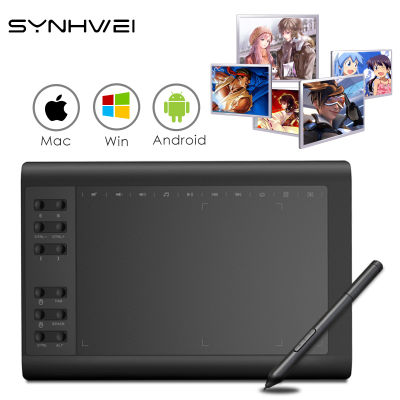 10×6 inch Professional Graphics Drawing Tablet For PC With 8192 Levels Digital Pen Writing Board Pad For Mac os Android Windows
