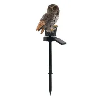 Solar Powered Garden LED Lights Owl Animal Pixie Lawn Ornament Waterproof Lamp Christmas Lights Outdoor Sculpture Solar Lamps