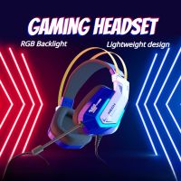 ชุดหูฟัง ECHOME แบ็คไลท์ RGB 7.1รอบทิศทางหูฟังสำหรับนักเล่นเกมหูฟังโทรศัพท์แบบเสียบหูรอบทิศทางสำหรับแล็ปท็อป