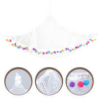 Teniron Toy Hammock Hammock ตุ๊กตา 1 เซ็ตสัตว์จัดเก็บตาข่ายกับลูกบอลสีสำหรับเด็กห้องนอนสำหรับเด็ก