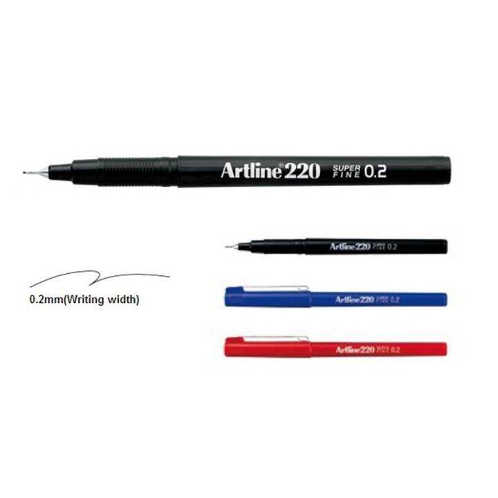 Artline 220 0.2mm Super Fine Writing Pen / Permanent Marker Pens Lazada