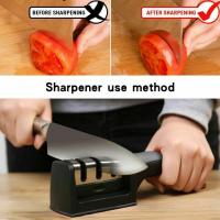 ที่ลับมีด 3 ช่อง  Multifunctional hand-held diamond three stage sharpening tool (PL104)