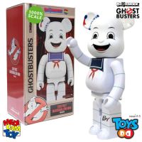 Bearbrick STAY PUFT MARSHMALLOW MAN WHITE CHROME Version 1000%