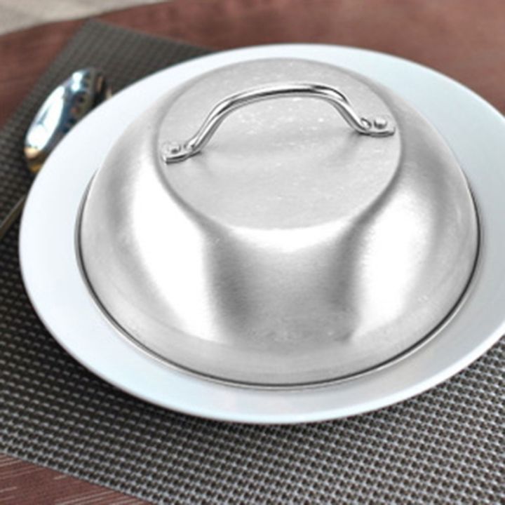 stainless-steel-steak-cover-thicken-western-restaurant-western-food-cover-hand-handle-steak-cover-hemispherical-cover