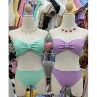 Two-Piece Swimsuit Bikini Cute Mama Fabric With Sponge.