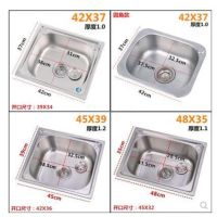 [COD] 304 stainless steel sink size single slot with support shelf package wash basin free shipping