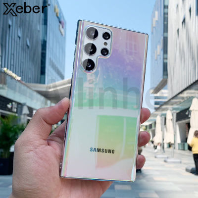 สำหรับ Samsung Galaxy S20 S21 S22 S23แบบพิเศษ S20 S21 FE Note 20อัลตร้าเลเซอร์ไล่ระดับสีสดใสเคสป้องกันกล้องสีรุ้งกรอบโทรศัพท์