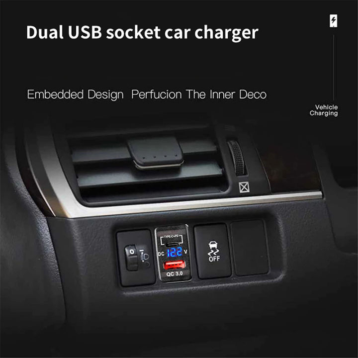 12v-24v-usb-outlet-dual-quick-charge-3-0-amp-pd-usb-c-port-charger-socket-power-adapter-for-car-boat-marine-truck