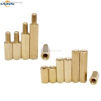 ﹍™✺ 10/50pc Solid Brass Copper M2 M2.5 M3 M4 Hex Standoff Hexagon Pillar M-F F-F Male-Female Female Spacer for PCB Board Motherboard