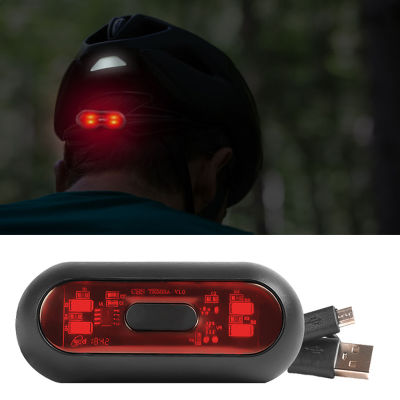 หมวกกันน็อครถจักรยานยนต์ไฟ LED ชาร์จ USB จักรยาน Night สัญญาณความปลอดภัยไฟเตือนไฟท้ายกันน้ำขี่อุปกรณ์เสริมหมวกกันน็อค-Faneje