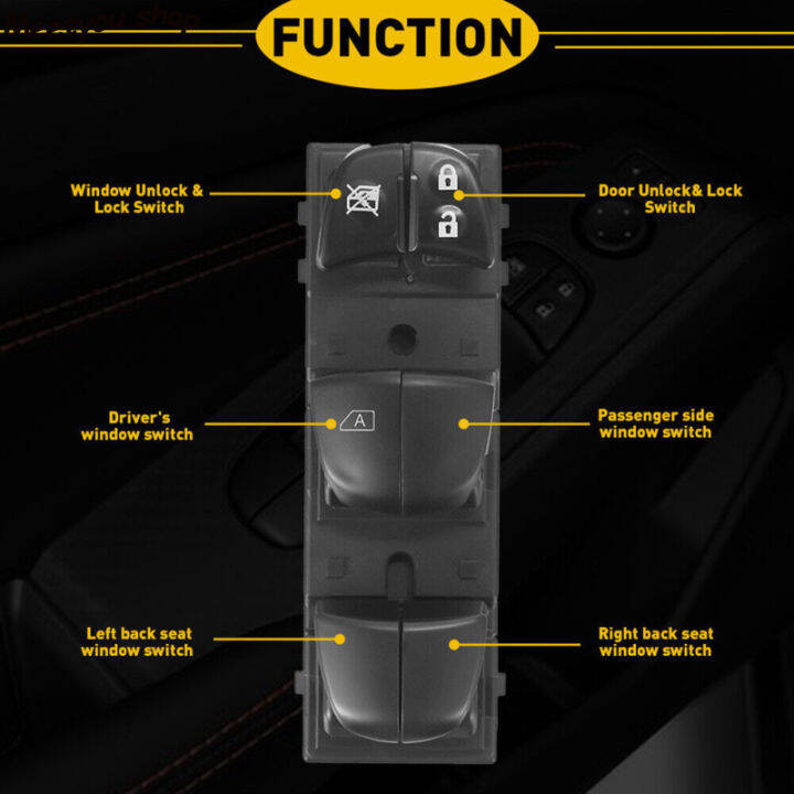 สวิตช์ตัวควบคุมหลักกระจกหน้าต่างด้านคนขับฝั่งซ้ายหน้าใช้ได้กับ-altima-rogue-sentra-2013-2018-25401-3ta5a