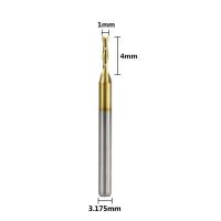 10ชิ้น1มม. ทังสเตนคาร์ไบด์ปลายแบนใบเลื่อยก้าน3.175บิทเราเตอร์ซีเอ็นซีสำหรับตัดไม้/พลาสติก2ขลุ่ยเกลียว