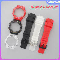 ชุด Tali Jam Tangan Karet ขอบซิลิโคน + อุปกรณ์เสริมสำหรับนาฬิกา Casio AQ-S800 AQS810 AQ-S810W