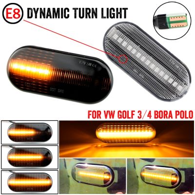 2pc Dynamic Led Turn Signals Side marker light Lamp for VW Volkswagen Bora Golf 3/4 Passat 3B Polo 6N Sharan Vento T5 SEAT Ibiza