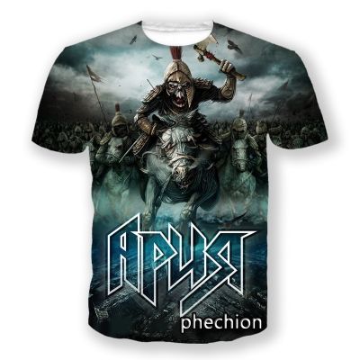 Phechion ใหม่แฟชั่นผู้ชาย/ผู้หญิง ARIA Band 3D พิมพ์แขนสั้นเสื้อยืดสบายๆ Hip Hop ฤดูร้อน T เสื้อ Tops S157