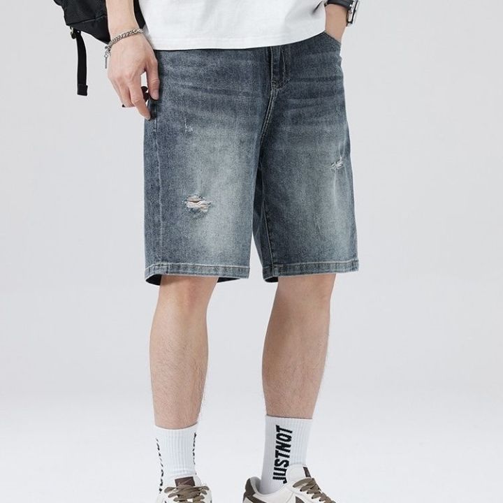 ready-new-store-opening-seasonal-clearance-sale-price-summer-mens-denim-shorts-mid-leg-pants-all-match-for-outerwear