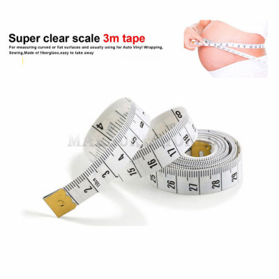 【CW】Top Quality Durable Soft 3 Meter 300 CM Sewing Tailor Tape Body Measure Ruler Dressmaking