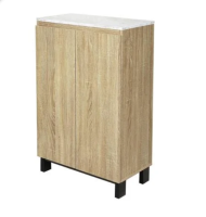 Shoe cabinet for 12-15 pairs size 60x31x96 cm. - Solid oak/white marble