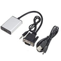 ✒ New VGA Male to HDMI Female Converter Adapter Cable With Audio Output 1080P VGA HDMI Adapter for PC laptop to HDTV Projector r10