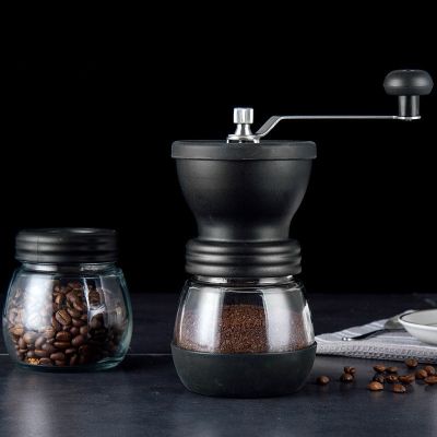 Portable Manual Coffee Machine Grinder Adjustable Ceramic Burr Mill Hand Crank Household Crusher Coffee Bean Tools Set