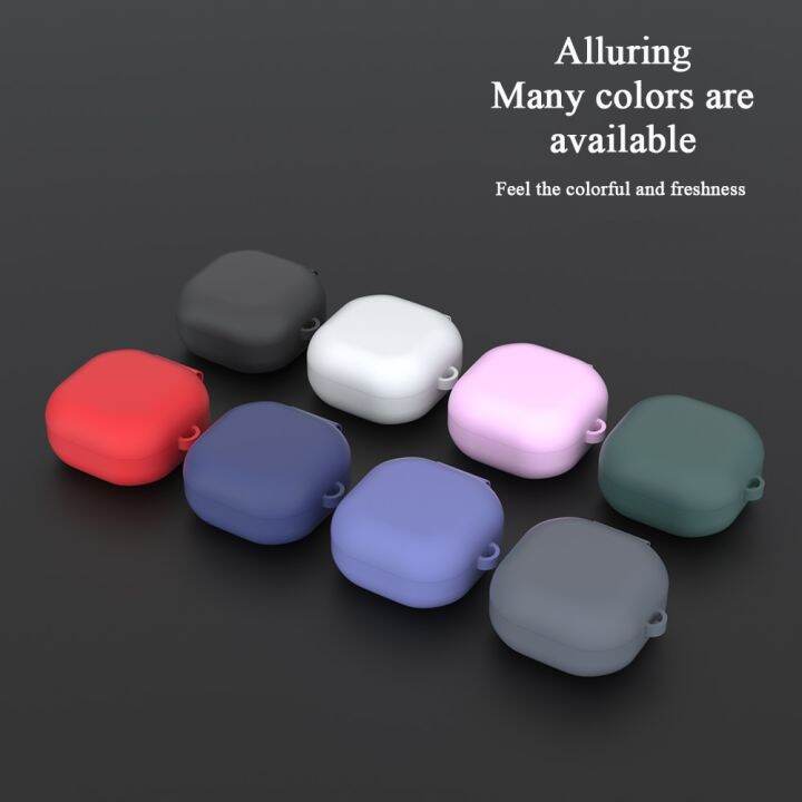 soft-silicone-case-for-samsung-galaxy-buds-live-buds-2-pro-case-protective-solid-color-earphone-case-headset-accessories-hook