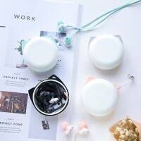 Cute Cat Cartoon 3.5mm Jack Earphone for Phone Headphone with Mic Stereo Auricular Earbuds Earpiece with Rolling Box Child Gift