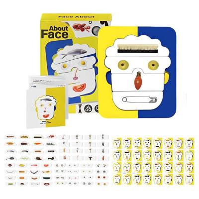 Cute 3D Face Changing Puzzle Wooden Toys For Children Cartoon Face Kids Baby Early Educational Learning Puzzles Wood Toys consistent