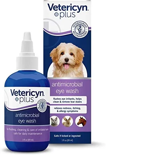 Vetericyn Plus All Animal Eye Wash. Pain-Free Solution for Abrasions ...