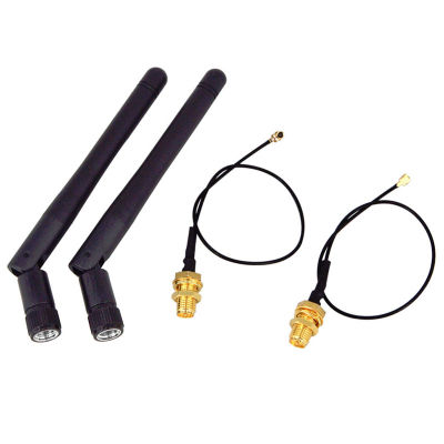 2PCS/Lot 2.4GHz 3DBi WiFi 2.4G Antenna Aerial RP-SMA Male +PCI U.FL IPX to RP SMA Male Pigtail Cable
