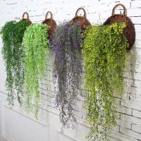 [ดอกไม้ประดิษฐ์ร้อน688] VIDES De Plantas Fanticales Para Colgar La Pared Hojas De Ratán Ramas Decoración Hogar Hoja De Haja De Pláo Planta Verde Hiedra