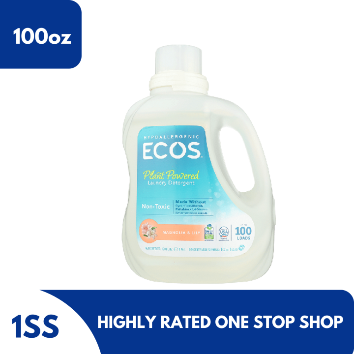 Ecos Plant Powered Laundry Detergent, Magnolia & Lily, 100oz Lazada PH