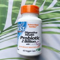 โปรไบโอติก 2 พันล้านตัว Digestive Health Probiotics 2 Billion with LactoSpore 60 Veggie Caps (Doctors Best®)