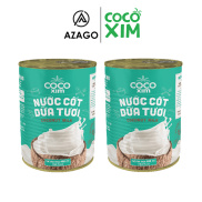 Combo 2 lon nước cốt dừa tươi được làm từ 100% dừa nguyên chất