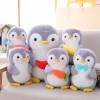 hot【DT】♧☜┅  25cm 45cm cute plush penguin toy grey stuffed animal soft doll hold watermelon banana kids toys birthday gift for child