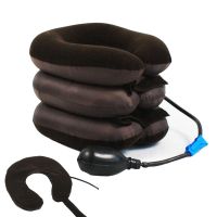 U-Shape Inflatable Pillow Travel Airplane Neck Pillow Soft Cervical Massage Pillow Car Head Neck Rest Air Cushion