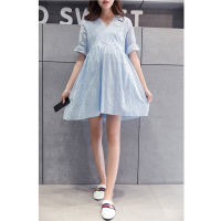 Emotion Moms Maternity Clothes Breastfeeding Lactancia Dress CLEARANCE PRICE Summer V neck White Knee-Length Maternity Dress