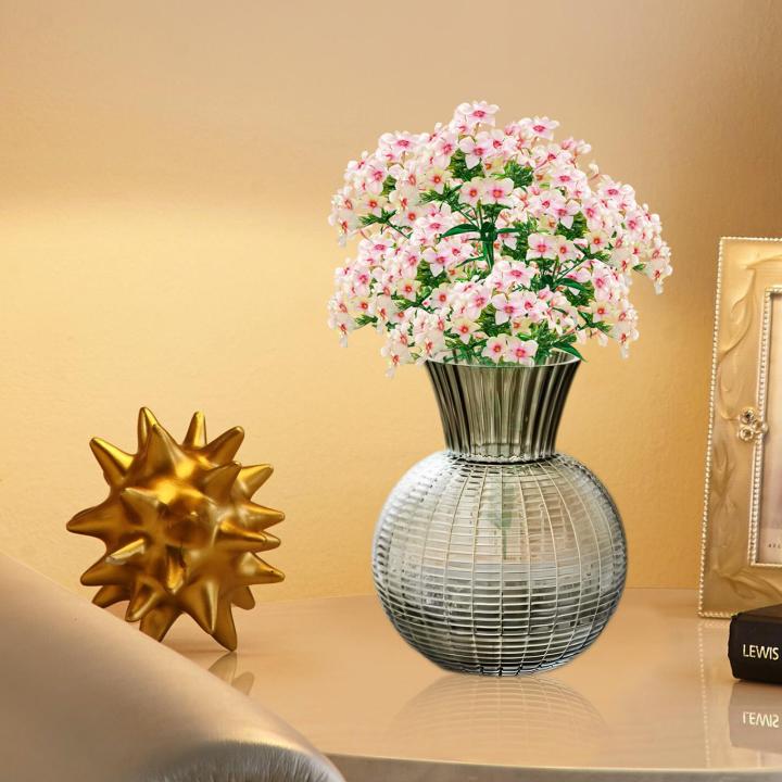 แจกันแก้วรูปลูกบอลแจกันดอกไม้แก้วโยกได้สำหรับตั้งโต๊ะในบ้านโต๊ะทานอาหาร