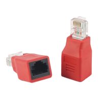 Rj45 Cat6 Cat5e สายเชื่อมต่อเครือข่ายอีเธอร์เน็ตชายกับหญิงสายเคเบิลอะแดปเตอร์ข้าม