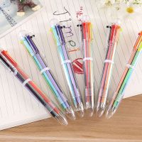 เครื่องมือเขียนปากกาอุปกรณ์สำนักงาน6สีขนาด0.7มม. ปากกาเซ็นชื่อปากกาลูกลื่นหลายปากกาสีปากกาหมึกสี
