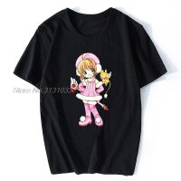 Card Captor Sakura t-shirts For Men Sakura Creative Funny Men Cotton Tshirt Anime Tees Harajuku Streetwear