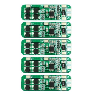 5Pcs 3 Strings 12V18650 Lithium Battery Protection Board 11.1V 12.6V Anti-Overcharge Over-Discharge Peak 10A